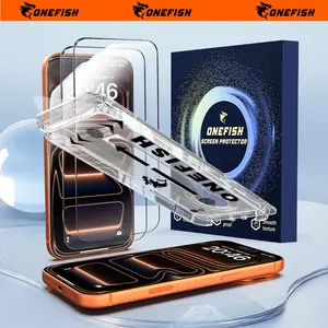 One Fish Screen Protector 2 Pack for iPhone & Samsung Privacy Protection Crystal Clear  Scratch-Resistant  Ultra-Smooth Touch  Easy Installation.