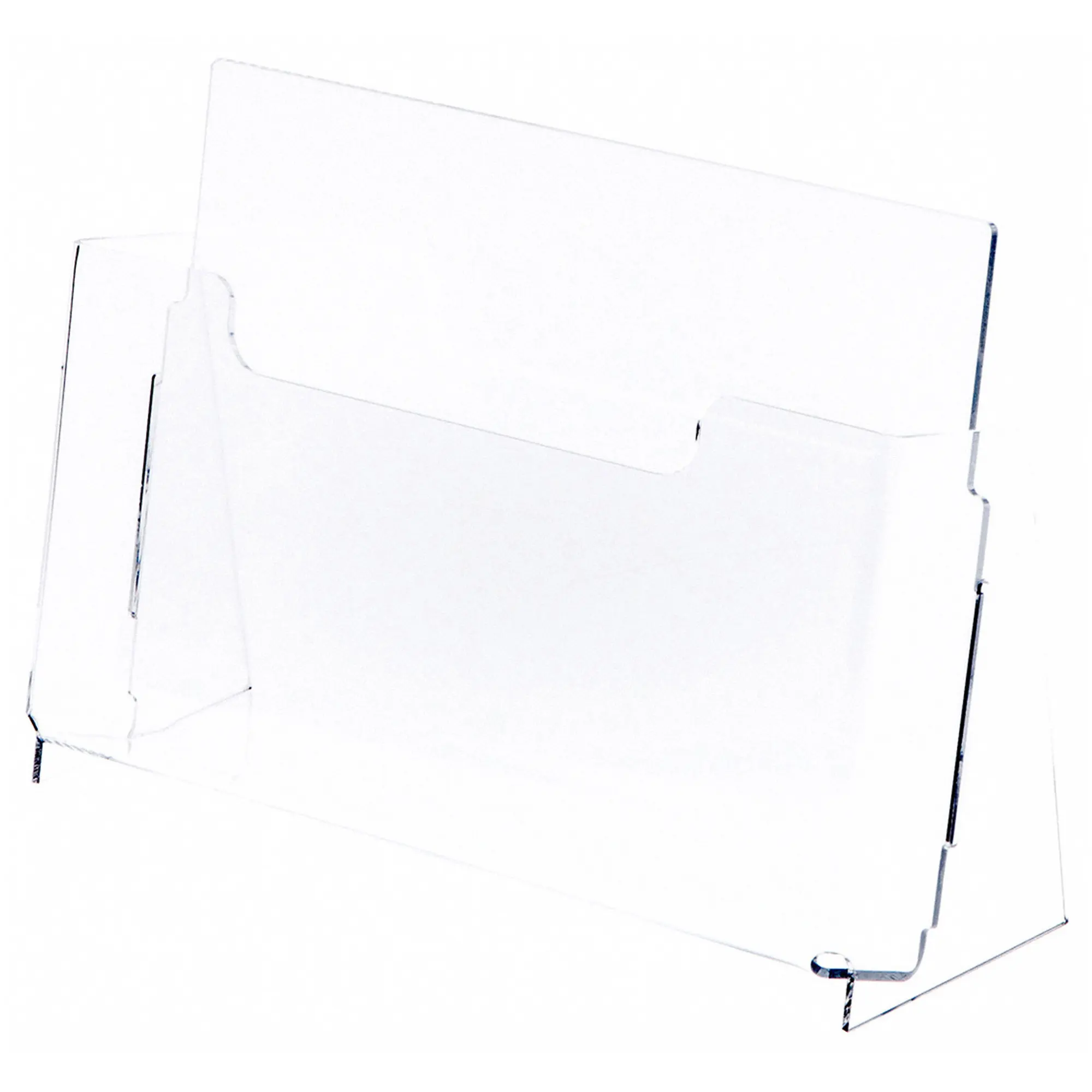 Plymor Clear Acrylic Paper Literature Holder (Countertop), Fits 8.5" x 11" Documents