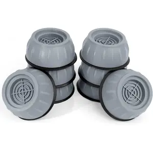 8 Pack Anti-Vibration Pads for Washing Machine and Dryer, Noise-Cancelling Shock Absorber, Stabilizer with Suction Cup Feet, Universal Washer Leveling Pads, Anti Slip Shock and Noise Cancelling Vibration Rubber