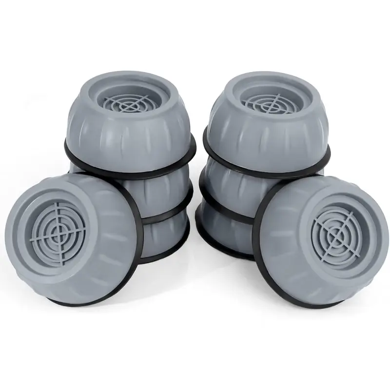8 Pack Anti-Vibration Pads for Washing Machine and Dryer, Noise-Cancelling Shock Absorber, Stabilizer with Suction Cup Feet, Universal Washer Leveling Pads, Anti Slip Shock and Noise Cancelling Vibration Rubber