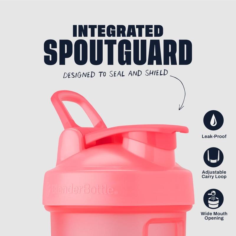 BlenderBottle Classic V2 Shaker Bottle | 28oz Protein Shake Cup, Light Pink