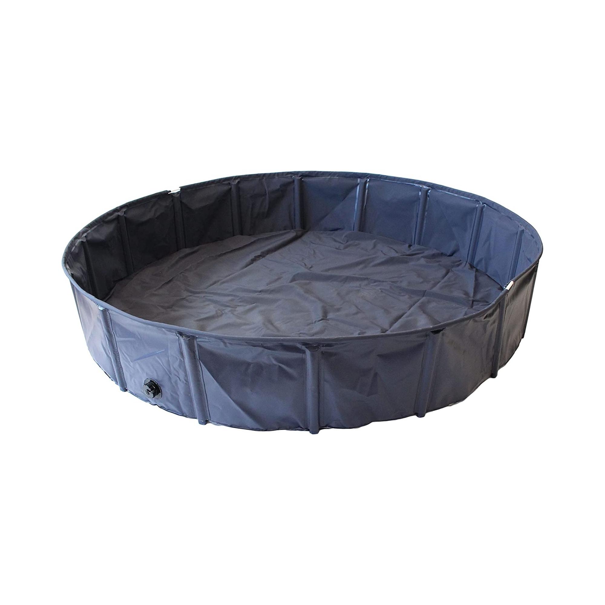 Midlee Navy Blue Dog Pool – 63" Foldable Pet Swimming Pool Midlee Navy Blue Dog Pool – 63" Foldable Pet Swimming Pool
