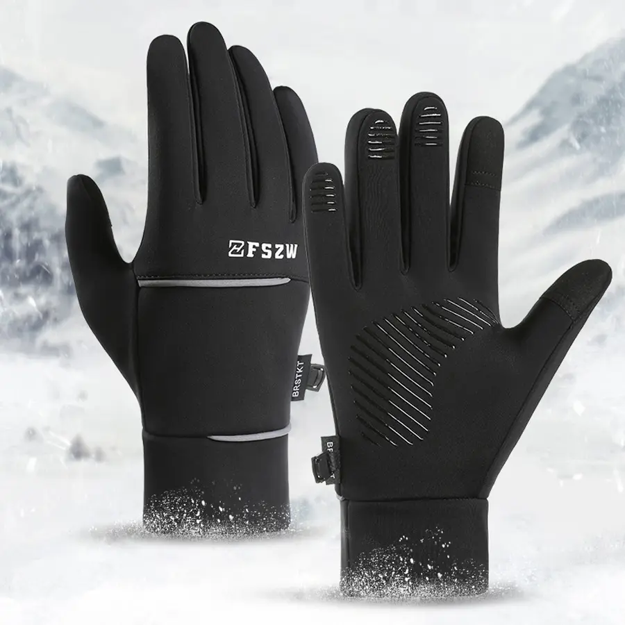 Unisex Winter Touch Screen Thermal Gloves - Windproof, Water-Resistant, Non-Slip, Lightweight Sports Gloves for Motorcycle Riding, Daily Commuting, Outdoor Activities