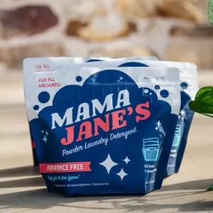 Mama Jane’s Laundry Detergent Powder | Clean Laundry Detergent Powder for Sensitive Skin | Simple, Effective Ingredients, Stain Fighting | 50 Loads (fragrance free)