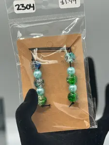 Small Handmade Beaded Bookmark – Cute Book Accessory # 2304