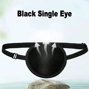 Skull Crossbones Eye Patch for Adults, Adjustable 3D Eye Mask for Costume Parties, Reusable Lazy Pirate Eye Cover for Travel & Fun