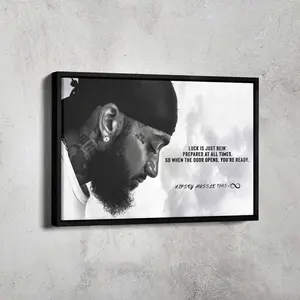 Nipseys S Hussle Quotes Wall Art Famous People Nipseys S Hussle Valentine's Day Gift For Him Rap Music Lovers Poster No Frame Essential Posters (No Frame)