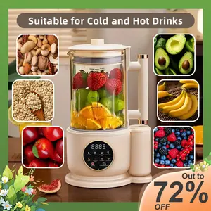 1500ML Pro Blender&Soy Milk Maker：4-in-1 Electric juicer，ice Crusher，Food Processor with High-Speed Glass Blade-Quiet Kitchen Powerhouse，Holiday Gift for Smoothies，Plant MIlk&Desserts kitchen appliances mixer