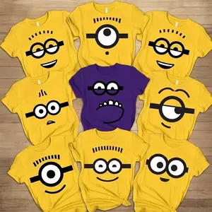 [FREESHIP] Unisex Minion Family Shirt, Funny Couple T Shirt, Minions Shirt, Y2K Streetwear T-Shirt, Unisex Crew Neck, Vintage Hip-Hop Sports Graphic, Casual Cotton Fit, Soft Comfortable Short Sleeve