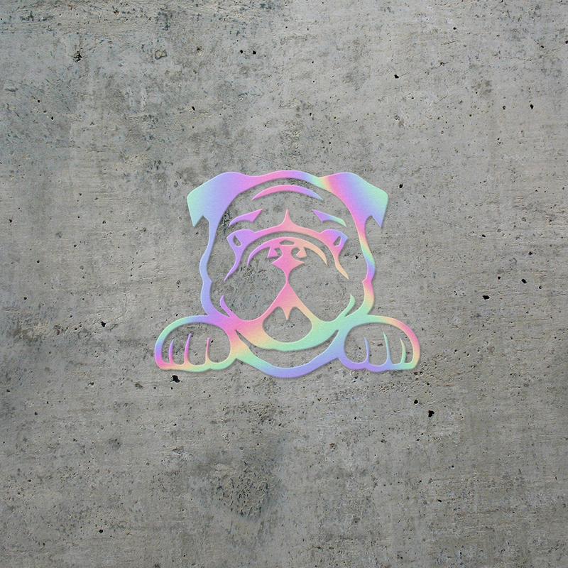 Transparent Decal Stickers Of Bulldog Peeking Premium Waterproof Vinyl Decal Stickers For Laptop Phone Accessory Helmet Car Window Mug Tuber Cup Door Wall Decoration