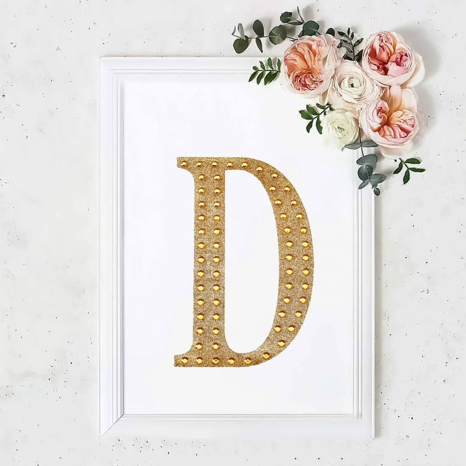8 in Gold Rhinestone Alphabet "D" Adhesive Decals, DIY Sparkle Glitter Craft Embellishments for Scrapbooking (Toys & Hobbies), Not Sure Stamping Supplies