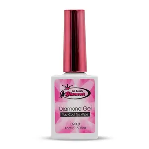 Diamond GEL No Wipe Top Coat UV/LED Glossy Nail Care Nail Art Nail Polish Polish Nail Manicure high gloss topcoat gel clear gel