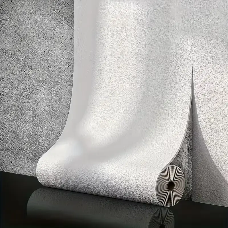 Decorative Waterproof and Mildew Proof PVC Thickened 3D Linen Foam Self-Adhesive Solid Color Background Wall Paper Wall Sticker ctzszzmm