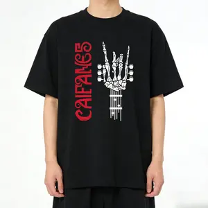 100% Cotton High Quality Unisex T-shirt - Rock The Silence Caifanes Group, Skull Print Graphic Tee, Round Neck, Casual Jersey Fabric, Prime Day Fashion, Can be Paired with Unisex Pants, Golden Rings, Necklaces, Watches, Soft and Comfortable Summer Style
