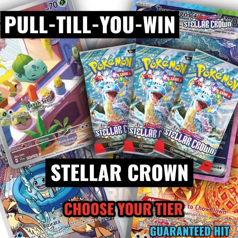 PULL-TILL-YOU-WIN- POKEMON STELLAR CROWN Booster Packs *LIVE RIP*