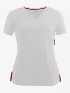 koi Lite Philosophy Women's 3-Pocket Mock Wrap Side Zipper Scrub Top