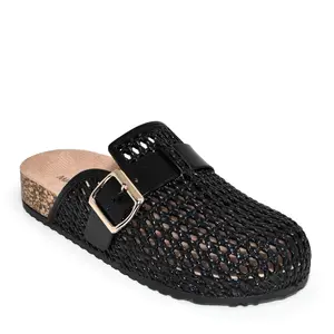 MATCHA-53 Jelly Woven Mule Clogs Slides