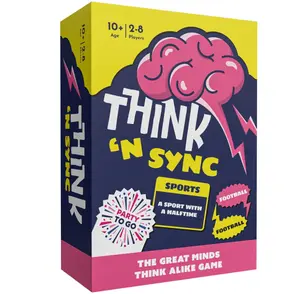 Gamewright - Think 'N Sync - Fast-Paced Party Card Game for Families & Friends, Ages 10+, 3-8 Players