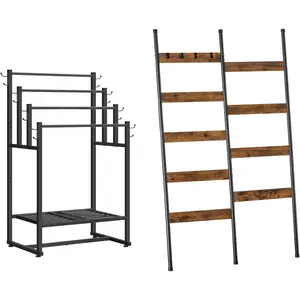 Rack and Blanket Ladder, Blanket Holder for Living Room, BK07LB01-BF17CJ01
