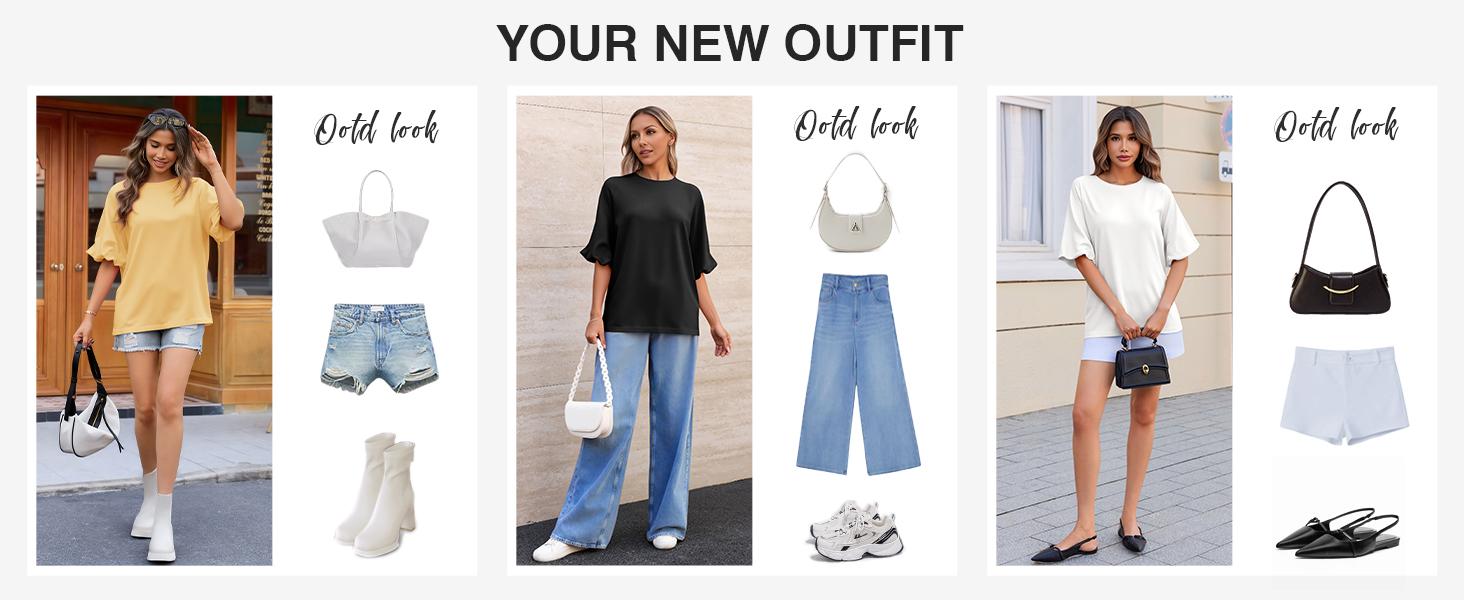 Tankaneo Womens Oversized Puff Short Sleeve T Shirt Summer Casual Crew Neck Tunic Tops Loose Fit Basic Tees Tankaneo Womens Oversized Puff Short Sleeve T Shirt Summer Casual Crew Neck Tunic Tops Loose Fit Basic Tees