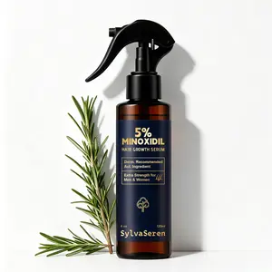 【3X Size】SylvaSeren 5% Minoxidil Hair Growth Spray For Men & Women,Treatment for Hair Loss & Thinning,Blends Rosemary and Biotin,120ml Daily Haircare