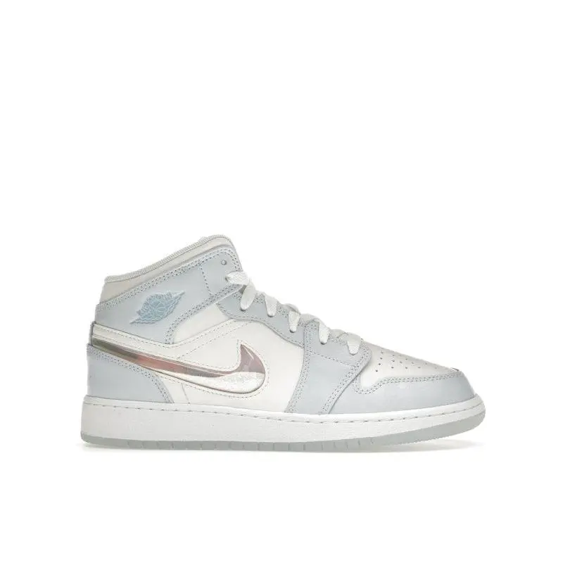 Jordan Kid's 1 Mid SE Glitter Swoosh Basketball Shoes, from StockX