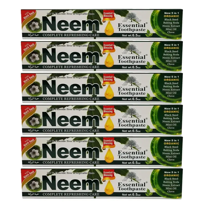 Neem Toothpaste 6-Pack – 5-in-1 Herbal Oral Care with Mint, Clove & Whitening Neem Toothpaste 6-Pack – 5-in-1 Herbal Oral Care with Mint, Clove & Whitening