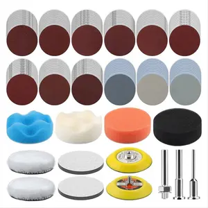 133 PCS 3 Inch Sanding Disc Drill Polishing Kit, 60-10000 Grits Sandpaper Buffing Pads with Hook and Loop Sanding Discs