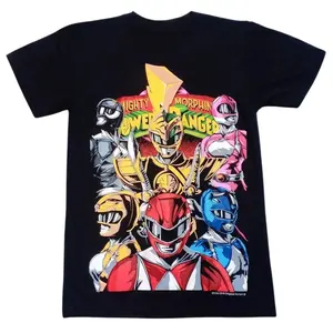 Mighty Morphin Power Rangers Old School Limited Vintage Collection Original Black Timber Cotton T-shirt