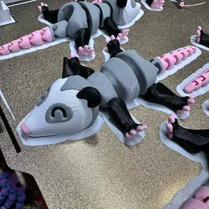 3D Printed Opossums Articulating Adorable Figurine
