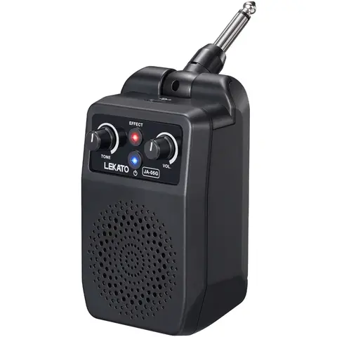 LEKATO Electric Guitar Amp 5W, Guitar Amp Bluetooth with Built-in 4 Effects, Clean Distortion Overdrive Reverb, Rechargeable Small Amplifier for Practice (‌Free shipping)