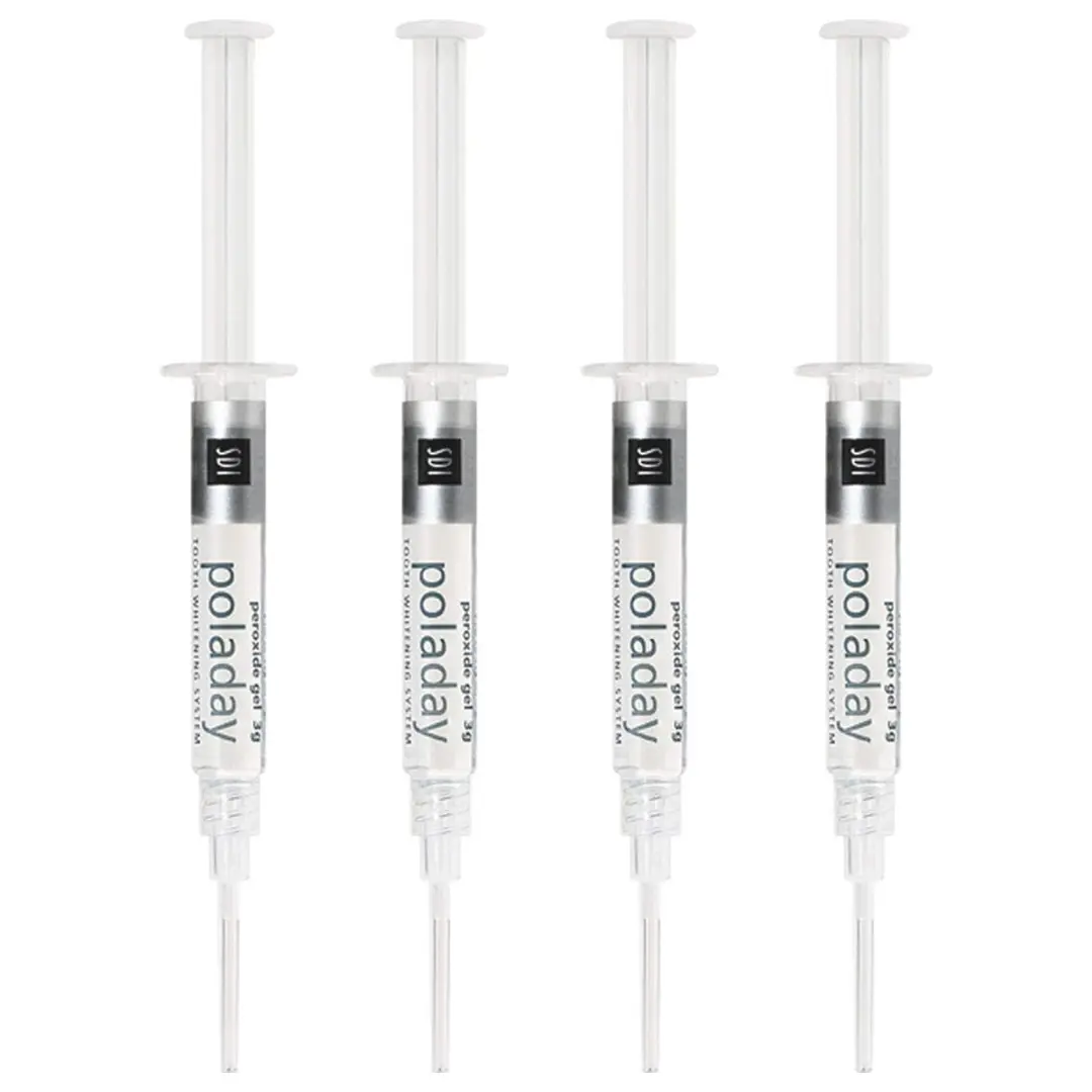PolaDay Tooth 9.5% Hydrogen Peroxide Gel Whitening System , 4-Syringes Pack Professional Teeth Whitening Gel