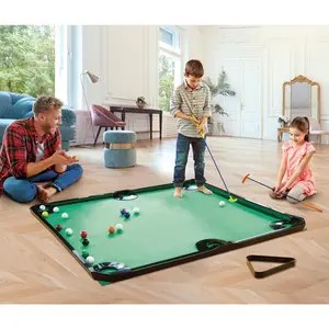 Pool Golf Indoor Family  with Putting Mat 69.3 L x 57.5" W, Includes 2 Clubs, 16 Ball, 6 Holes, Golf Putting Mat Indoor Golf , Putting Green, Golf  for Adults Indoor