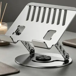 Foldable Height-Adjustable Desktop Laptop Stand, 360° Rotatable Base, Sturdy Carbon Steel with Great Load-Bearing, Universal Support for Laptops, Tablets & Daily Scenarios