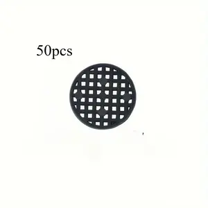 50pcs, Round Plastic Gasket for The Bottom of The Pot, Soft Bonsai Pots Bottom Grid Mat Mesh, Garden Drainage Mesh Hole Screens Mesh Pots, Anti-Corrosion Breathable Gasket, Garden Flower Plants Supplies, Pot Drainage Holes