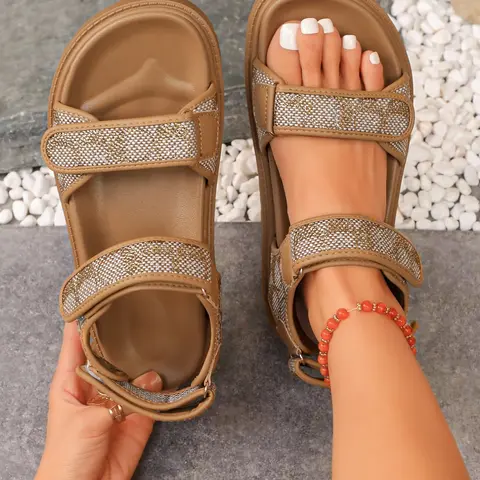 These stylish Summer Footwear platform sandals feature adjustable straps, a comfy insole, and a trendy, versatile design for casual everyday wear, Adjustable Strappy Sandals, Fashionable Casual Sandals