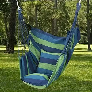 Hammock Chair Hanging Rope Swing - Max 500 Lbs  - for Any Indoor or Outdoor Spaces