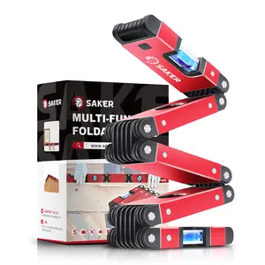 Saker Multi-function Foldable Level, 28-Inch Multi-Angle Measurement Woodworking Tool for Precise Leveling in Any Position