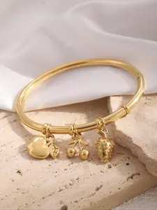 Fruit Charm Decor Bangle Bracelet, Fashion Jewelry for Party, Daily Clothing Decor, Trendy All-match & Exquisite Jewelry for Birthday Gift