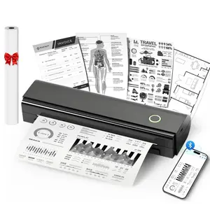 N80 Wireless Thermal Printer Portable for Travel Bluetooth Enabled Compact Design Ideal for On-The-Go Printing Needs with Compact Design