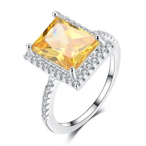 American gorgeous mysterious elegant zircon ring copper ring diamond wedding jewelry women's jewelry