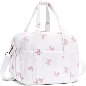 Box for Women,Insulated Bag with Shoulder Strap Handle Strap,Cute Corduroy Bags for Work,Picnic