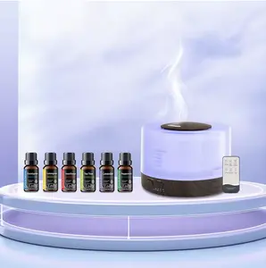 Diffuser For Home 5-in-1 Ultrasonic Oil Aroma Oil Diffuser + 6 Oils Humidify Set Timer 7 LED Colors Auto Safety