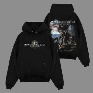 Monster Hunter World Hoodie Shirt Cotton, Monster Hunter World Fans, RPG Game Graphic Hoodie, Streetwear Hoodie Unisex Oversize Gift for RPG Game Lovers