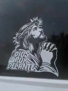 Dios Por Delante Decal Sticker Customizable for Cars,Truck,SUV'S,Glass Doors,Window,Fridges-Available in Multiple Colors