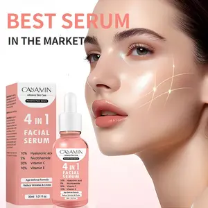 4-In-1 Face Serum - Moisturizing Serum with Hyaluronic Acid, Niacinamide, Vitamins C and E for all skin types