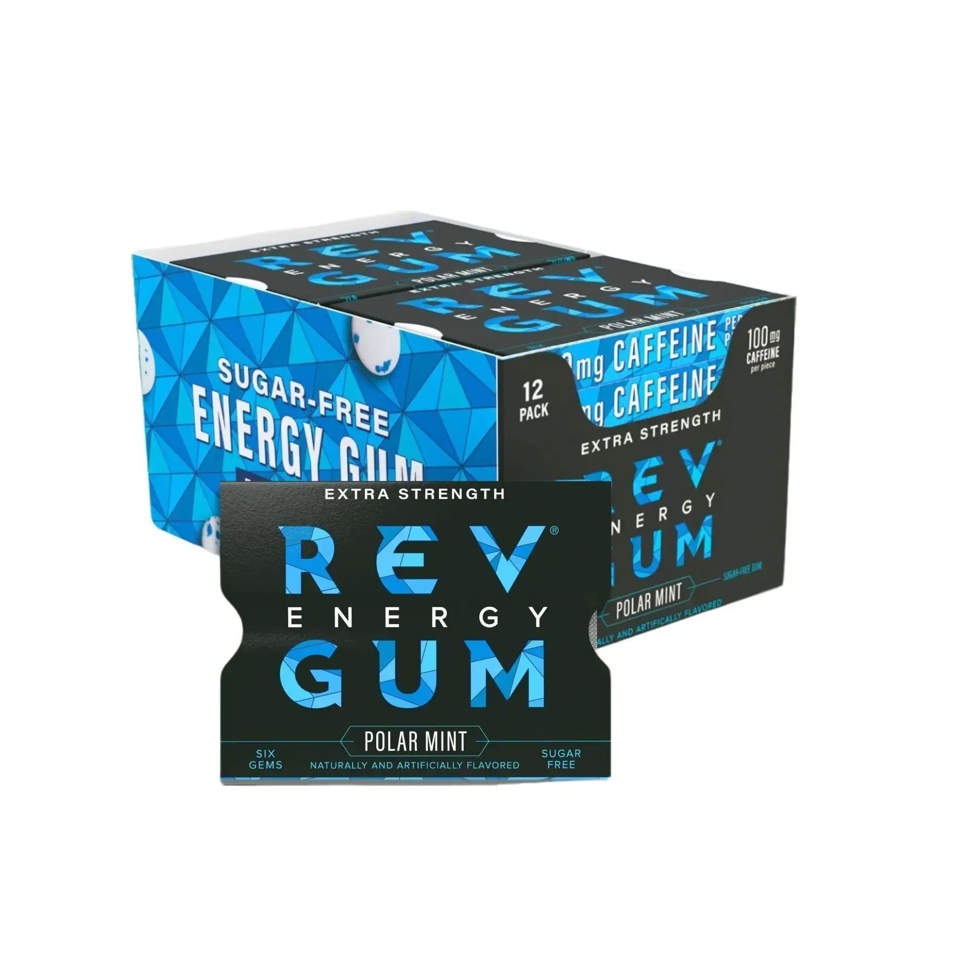 POLAR MINT EXTRA STRENGTH GUM 100 MG CAFFEINE SUGAR FREE 72 SERVINGS Flavor Snack POLAR MINT EXTRA STRENGTH GUM 100 MG CAFFEINE SUGAR FREE 72 SERVINGS Flavor Snack