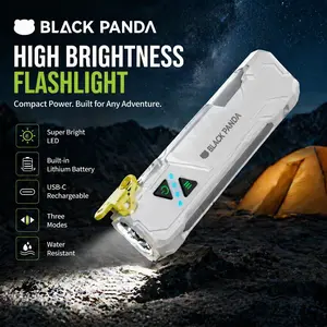 Mother's Day Gift BlackPanda Mini Pocket Flashlight EDC, Ultra Bright Rechargeable water resistance Torch Light