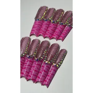 BRAT | MOON CUT | XL LONG | PRESS ON NAILS