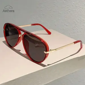 Aethera 2026 Retro Aviator Sunglasses for Men & Women Trendy Multi-Color Gradient Lens Casual Outdoor Fashion Sun Glasses Perfect for Outdoor Activities